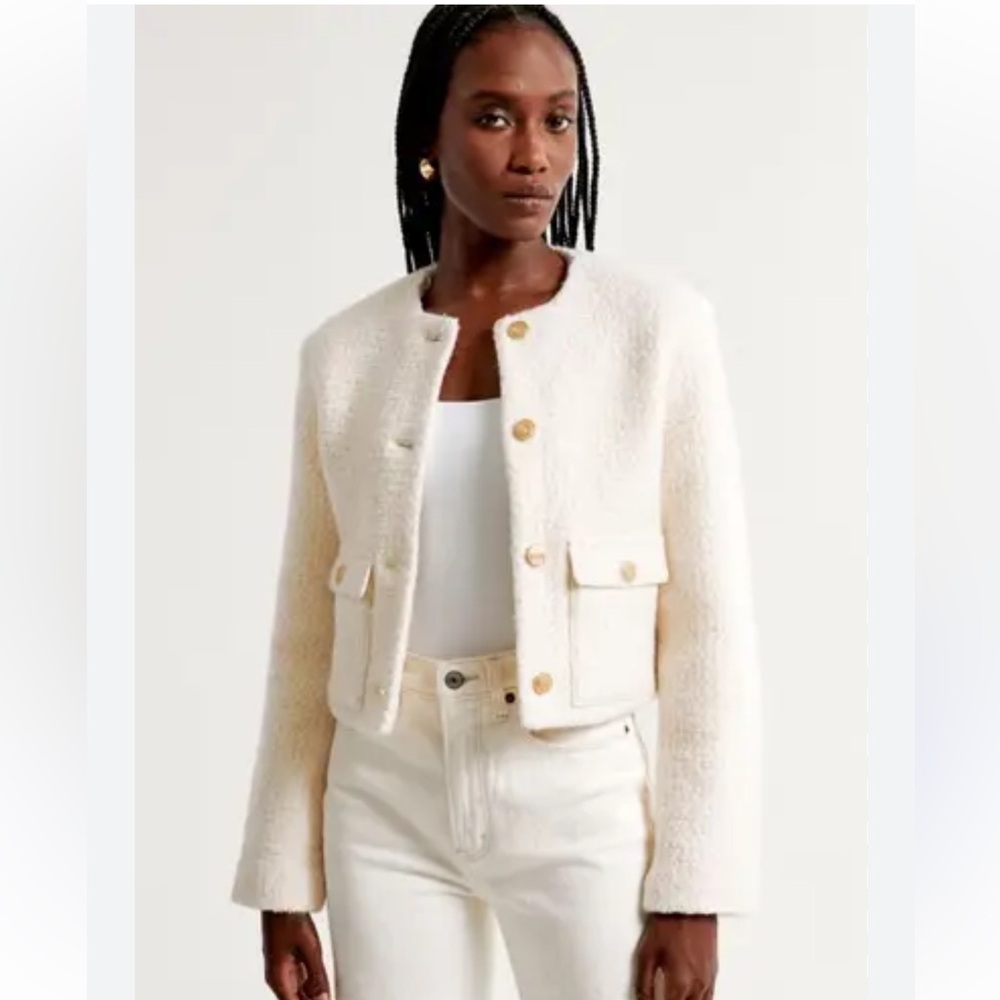 Abercrombie and fitch soft jacket with gold buttons size small NWT
